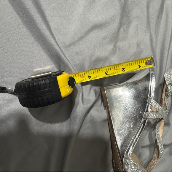 Nina pre owned Strap Silver Wedge Heels With Gems sku 16​ - Picture 8 of 9